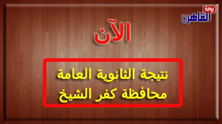 نتيجة الثانوية العامة 2024 محافظة كفر الشيخ بالاسم فقط ورقم الجلوس-نتيجة الصف الثالث الثانوي 2024 محافظة كفر الشيخ