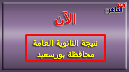 نتيجة الثانوية العامة 2024 محافظة بورسعيد بالاسم فقط ورقم الجلوس-نتيجة الصف الثالث الثانوي 2024 محافظة بورسعيد