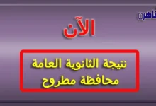 نتيجة الثانوية العامة 2024 محافظة مطروح بالاسم فقط ورقم الجلوس-نتيجة الصف الثالث الثانوي 2024 محافظة مطروح