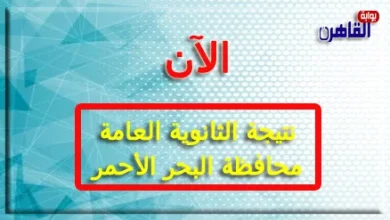 نتيجة الثانوية العامة 2024 محافظة البحر الأحمر بالاسم فقط ورقم الجلوس-نتيجة الصف الثالث الثانوي 2024 محافظة البحر الأحمر