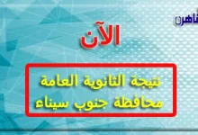 نتيجة الثانوية العامة 2024 محافظة جنوب سيناء بالاسم فقط ورقم الجلوس-نتيجة الصف الثالث الثانوي 2024 محافظة جنوب سيناء